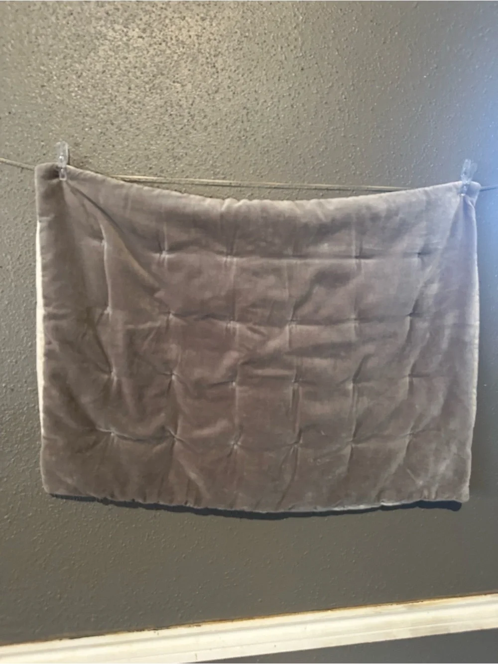 RESTORATION HARDWARE VELVET & LINEN TUFTED SHAM